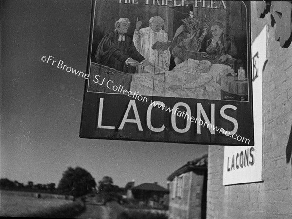 LACON'S TRIPPLE PLEA PUB SIGN